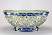 Large Ceramic Bowl, Sèvres Manufactory (French, 1740–present), Hard-paste porcelain; pâte-sur-pâte, polychrome glaze, and gold